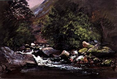 Study of Rocks on the River Lynn by William Corbett Burder